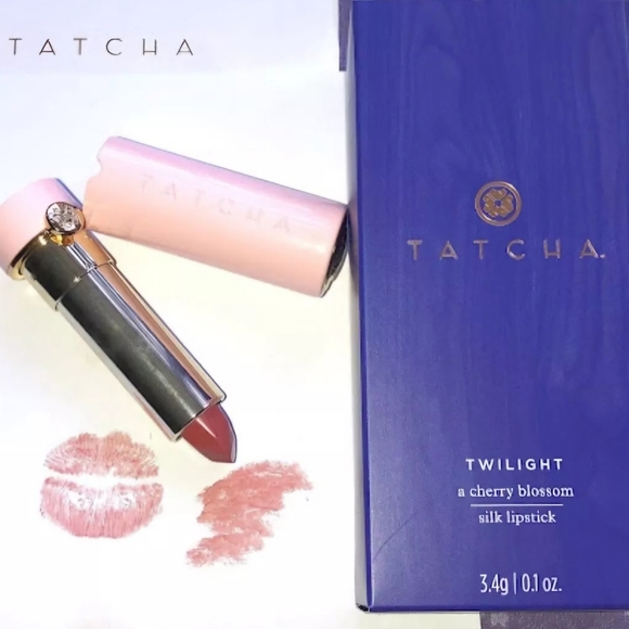 TATCHA Twilight CHERRY BLOSSOM 23K Lipstick 0.1 oz New in Box Rare, Firm. - Picture 5 of 6